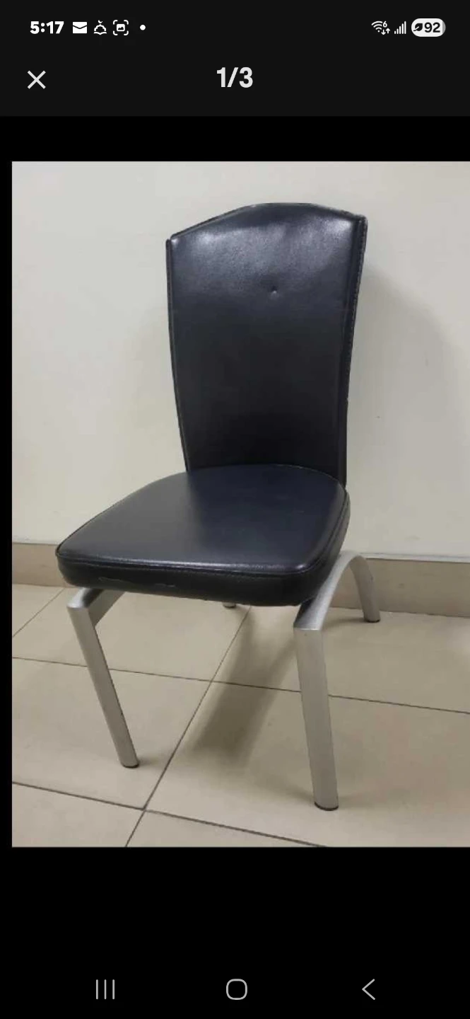 Sleek Modern Dining/Side Chair. Faux Leather