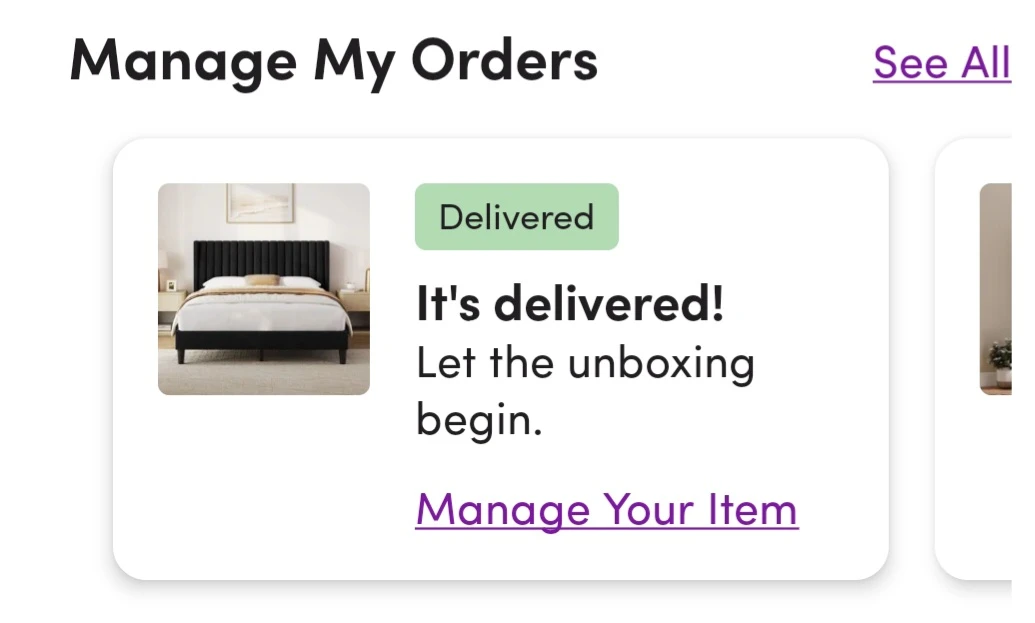 NEED GONE TODAY Queen Upholstered Bed Frame - Black - photo 4