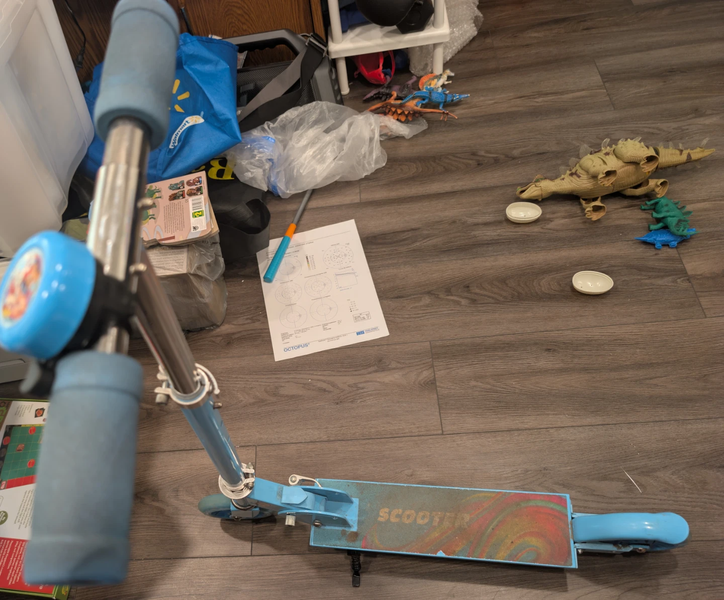 Light Blue Scooter with Bell for kid 5-6 years