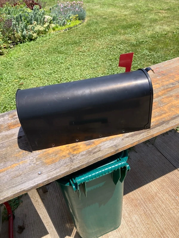 Black Mailbox with Red Flag - photo 2