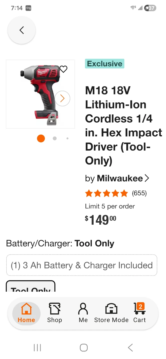 Milwaukee M18 1/4 in. Hex Impact Driver (Tool-Only) - photo 3