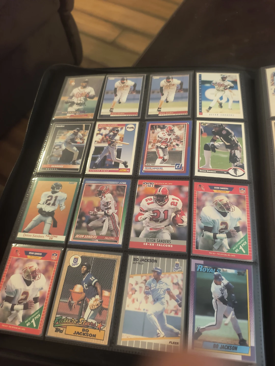 Collection of Deion Sanders and Bo Jackson Baseball Cards - photo 3