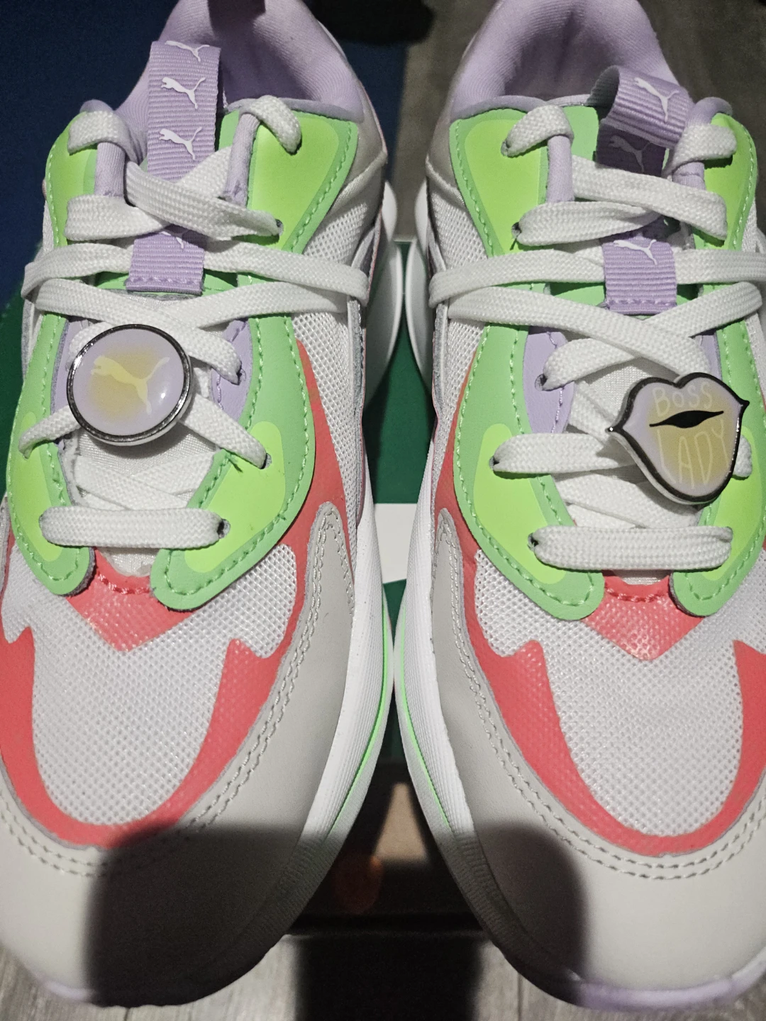 Puma Women's RS-X Pink Lime Green White Sneakers - photo 4