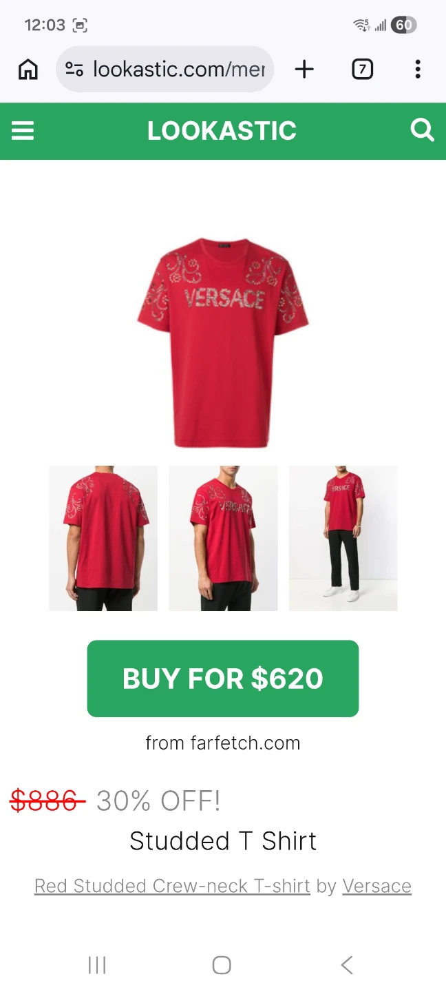 Versace Red Studded T-Shirt - photo 3