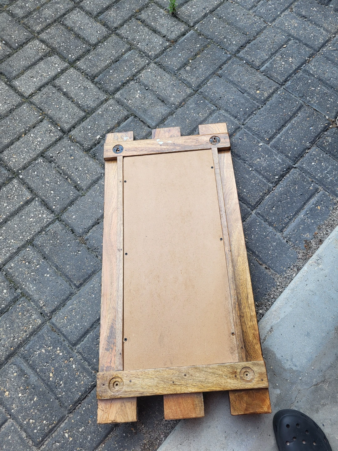 Wooden Mirror with 3 Hooks - photo 4