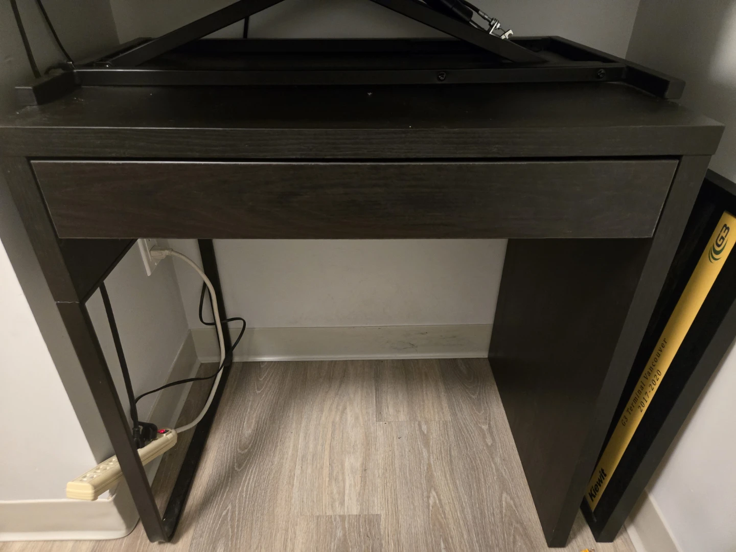 IKEA Micke Desk with Drawer and standing platform.