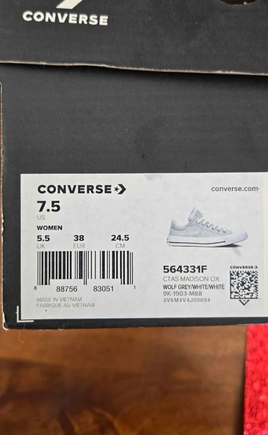 Women's Converse Shoes 7.5 Madison OX Grey White - photo 4