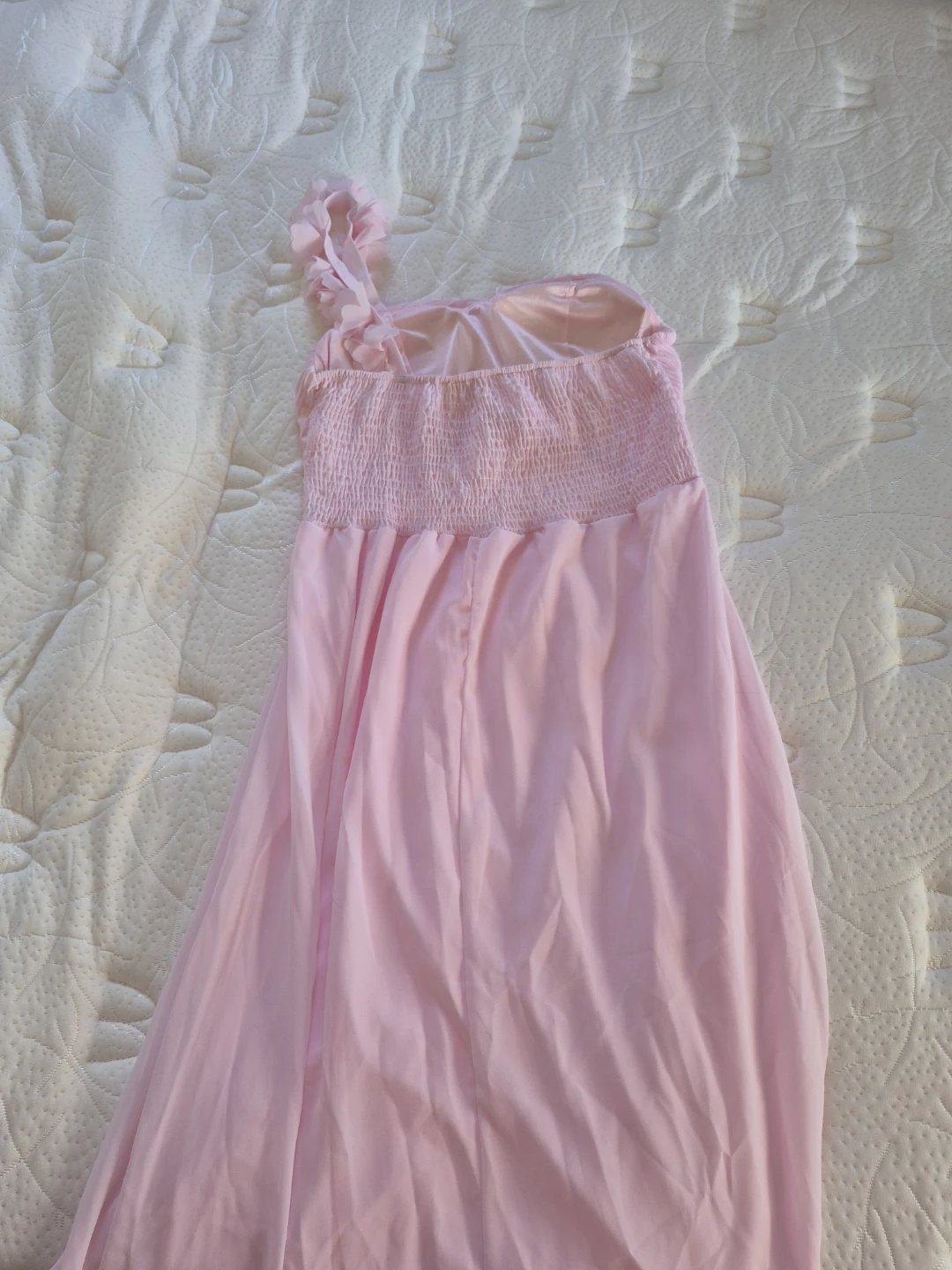 Pink Chiffon One-Shoulder  Dress - photo 2