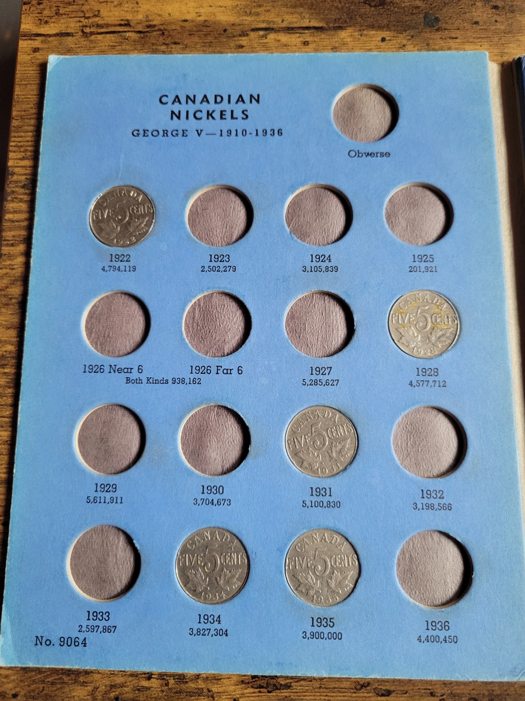 Whitman Canadian Nickels Collection Album 1922-1960 - photo 2
