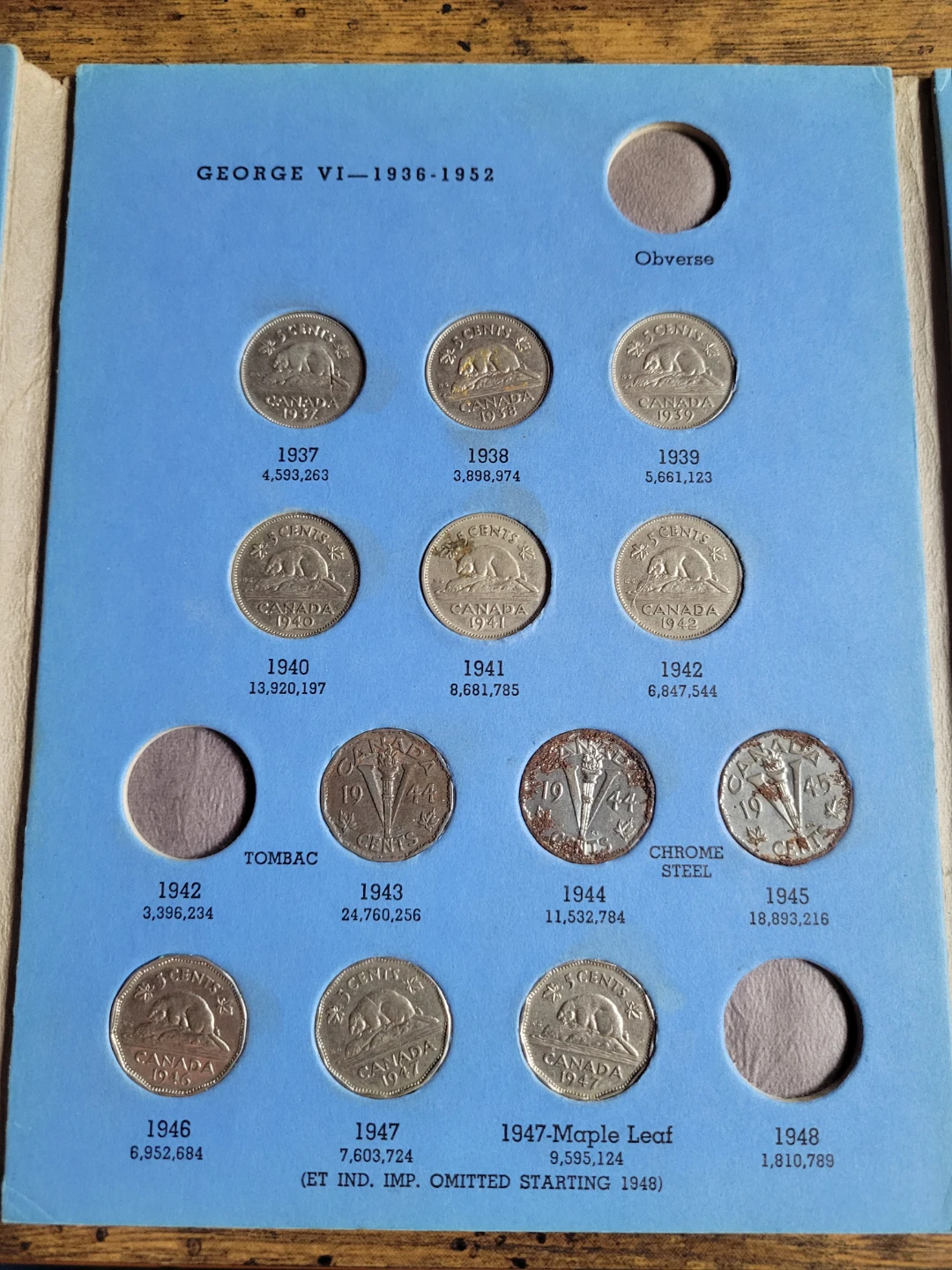 Whitman Canadian Nickels Collection Album 1922-1960 - photo 3