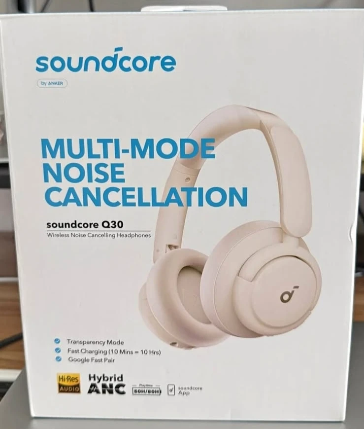 Soundcore Q30 Wireless Noise Cancelling Headphones - Beige