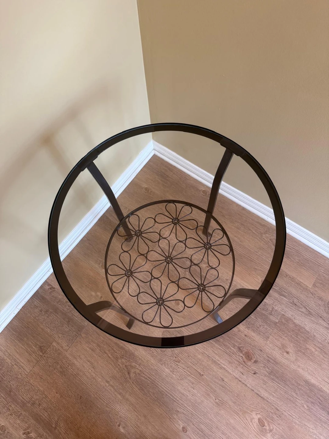 Black Metal and Glass Accent Table - photo 2
