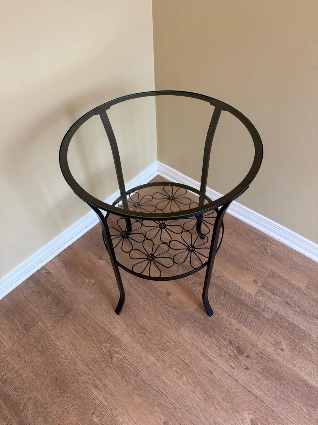 Black Metal and Glass Accent Table - photo 3