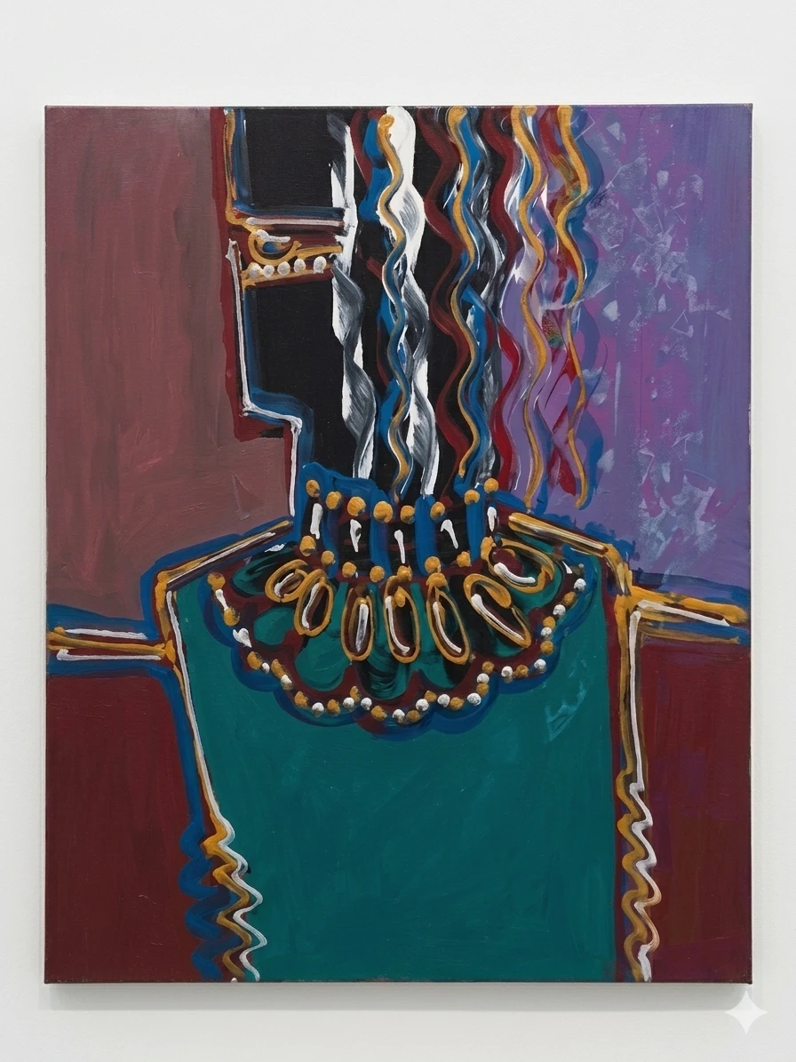 Original Cecilia Mayr Mixed Media Painting "Carnaval Life" - photo 2