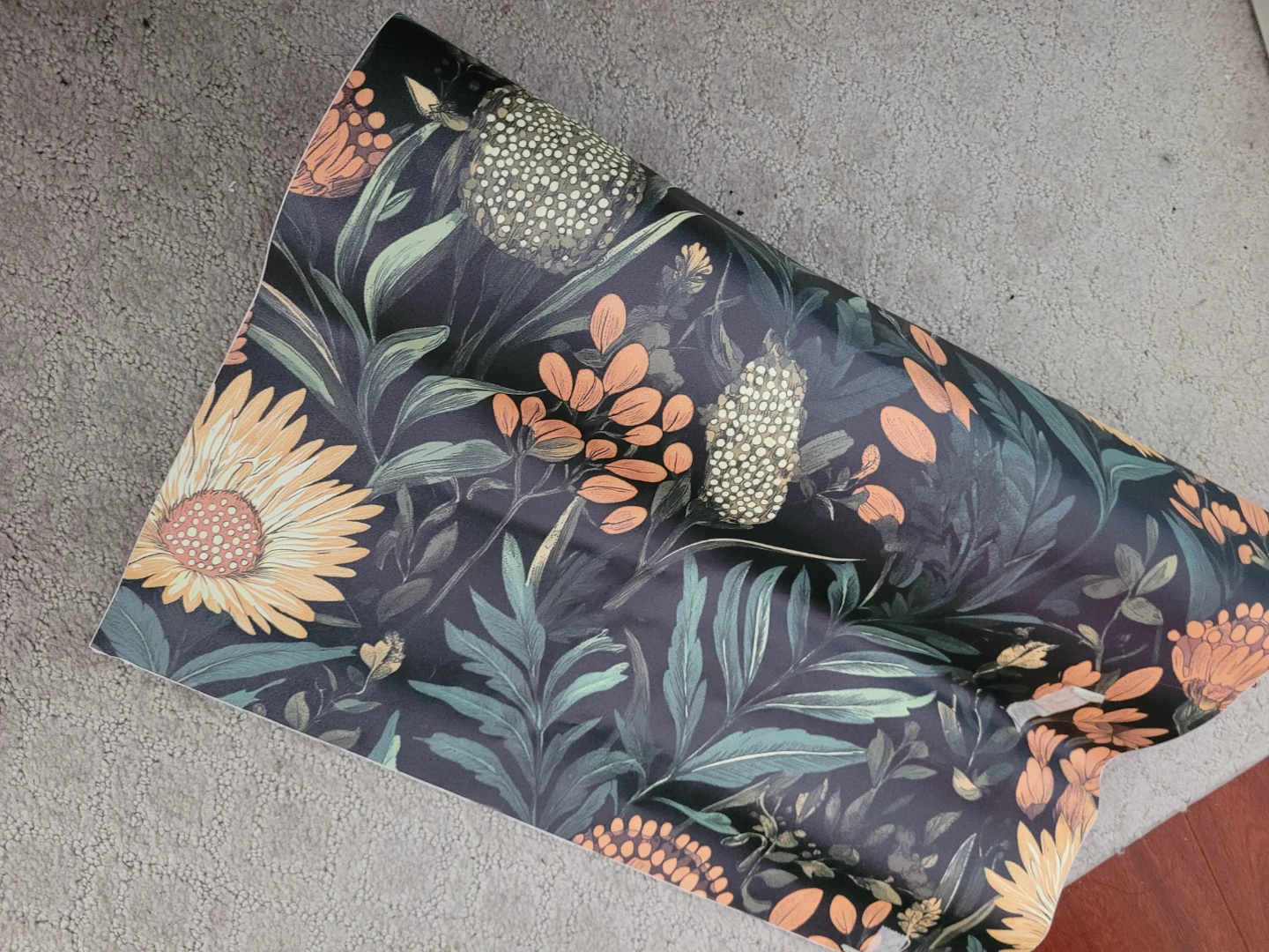 Dark Floral Wallpaper Roll - never used
