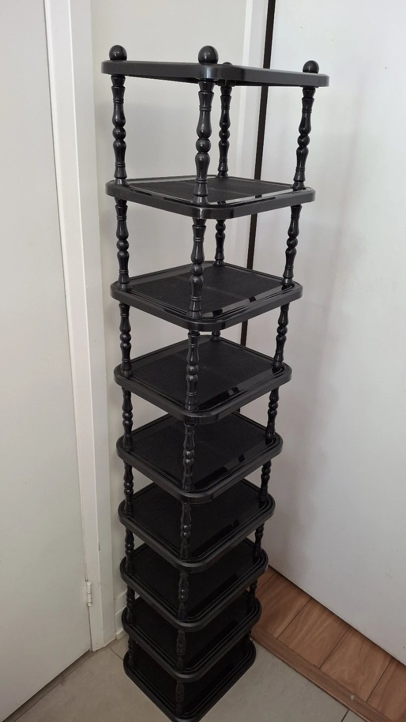 Black Corner Shelf Unit