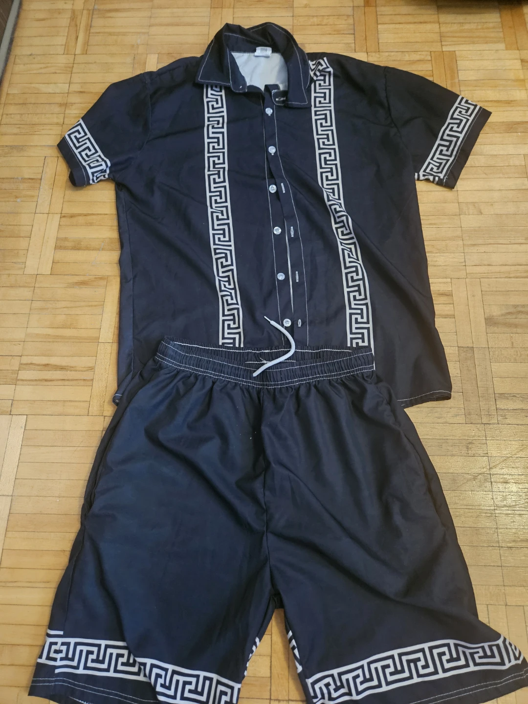 Black Men's Shirt and Shorts Set - photo 2