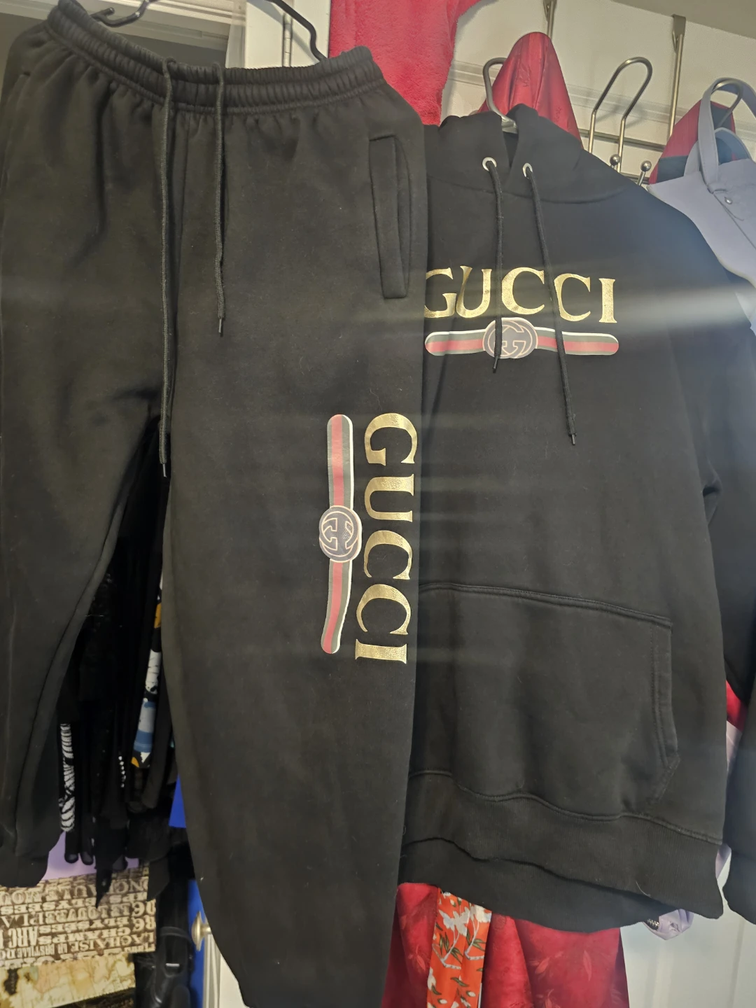 Black hoodie w sweat pants
