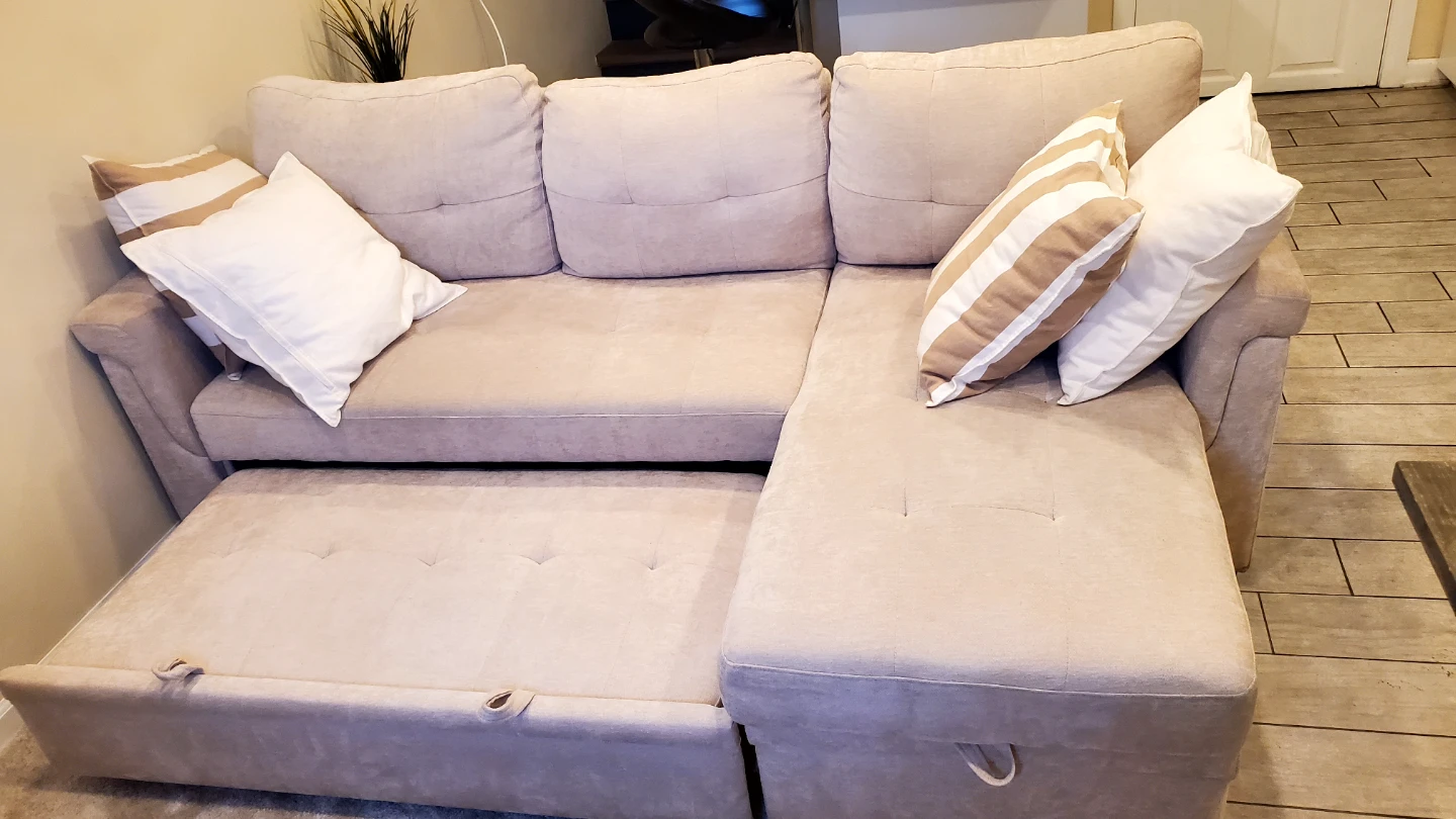 Sectional Sofa Bed with Storage - photo 4