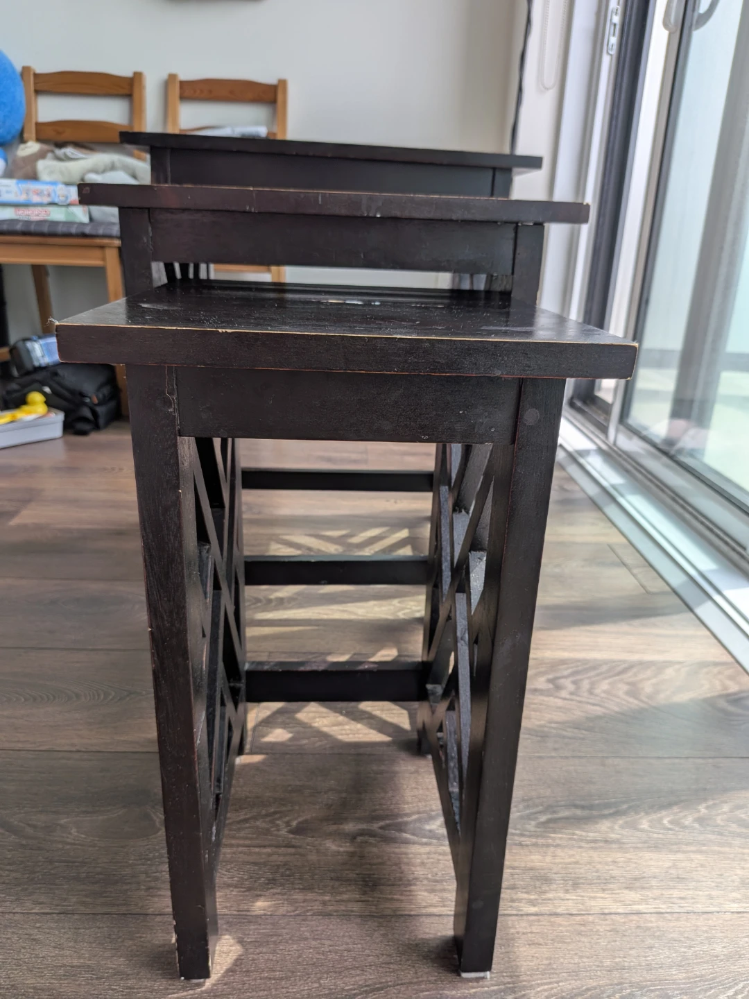 Set of 3 Nesting Side Tables - Black - photo 4