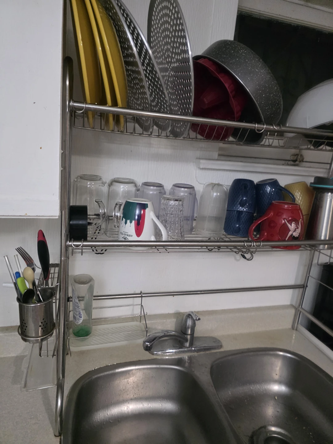 Two-Tier Stainless Steel Dish Rack
