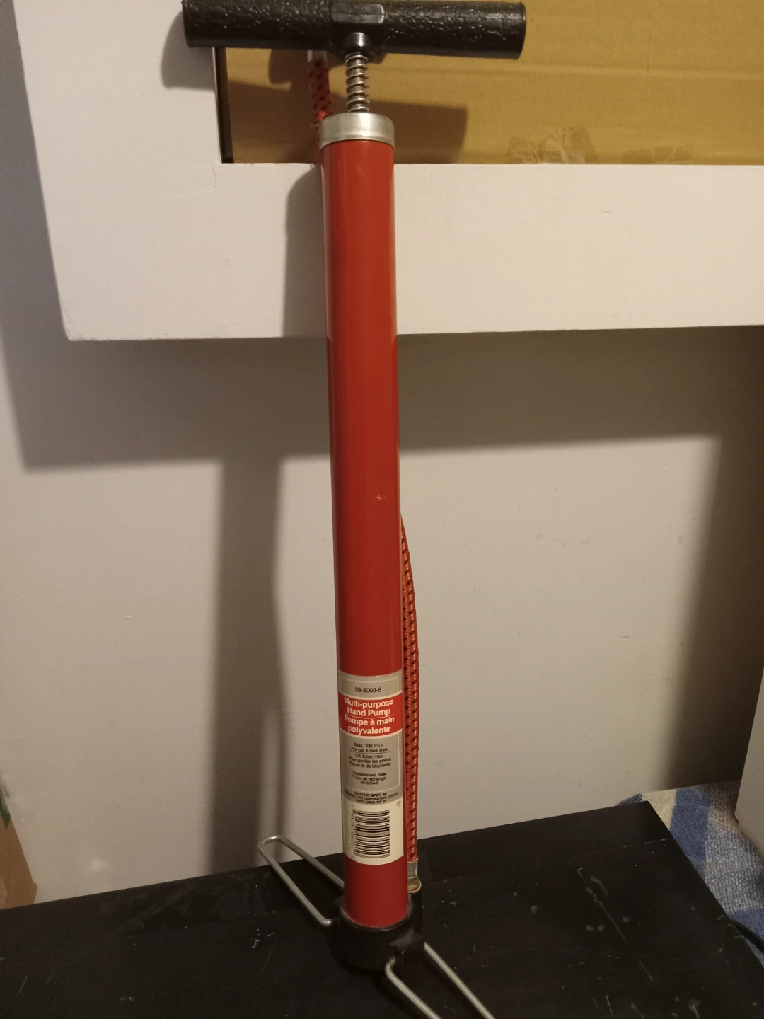 Red Multi-Purpose Floor Pump