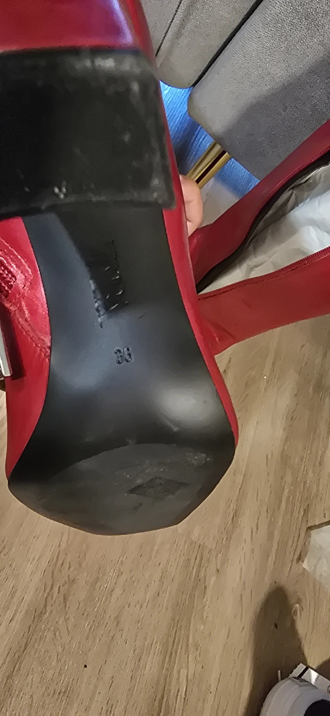 Red Leather Knee-High Boots - photo 5