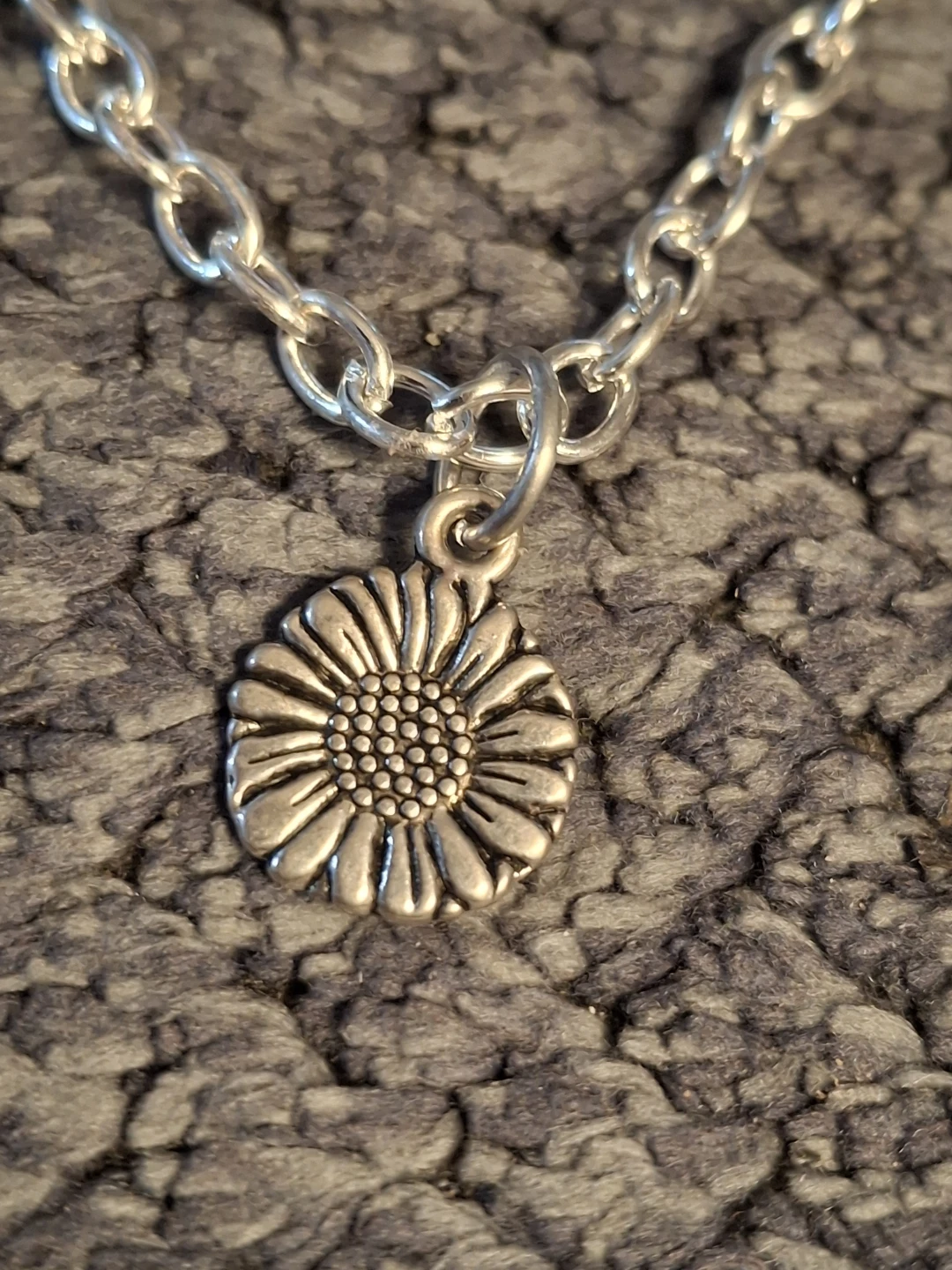 Silver Plated  Bracelet with Sunflower Charm - photo 2