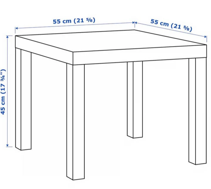 Dark Wood Square Side Table - photo 3