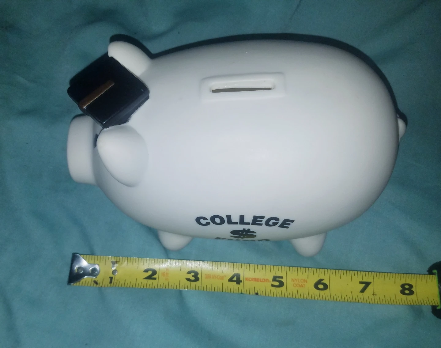 Vintage College Fund Piggy Bank w Graduation Mortar Board - photo 4