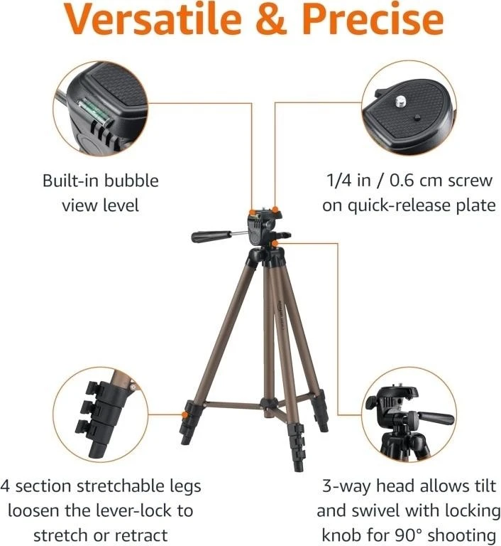 Amazon Basics Lightweight Tripod with Bag - photo 2