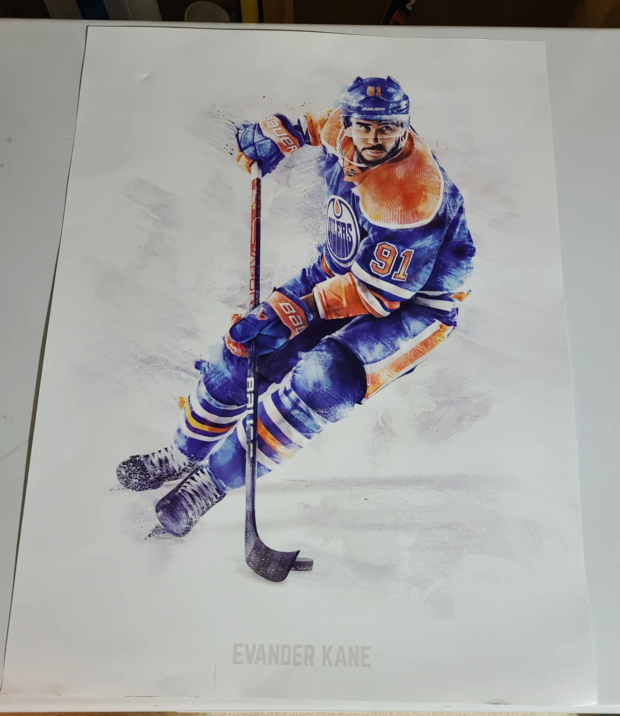 Evander Kane Edmonton Oilers Art Print
