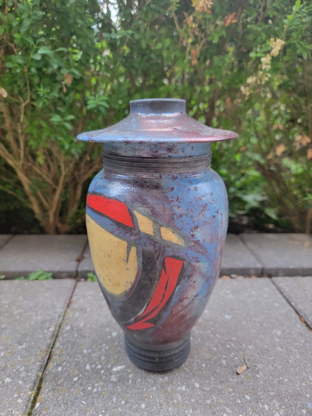 Unique Ceramic Vase with Lid