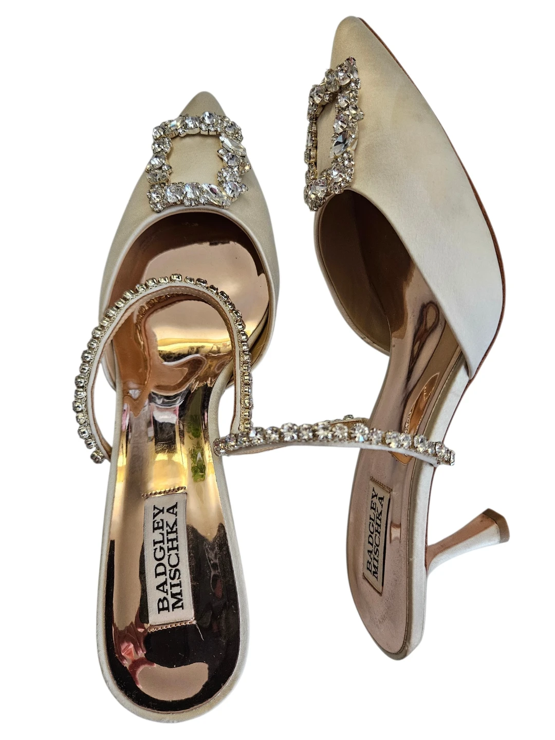Badgley Mischka Flutter Pointed Toe Crystal Heels - photo 3