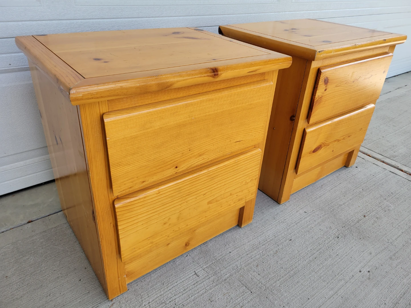 Beautiful Solid Wood Nightstands / Bedside Tables- $80 Each.