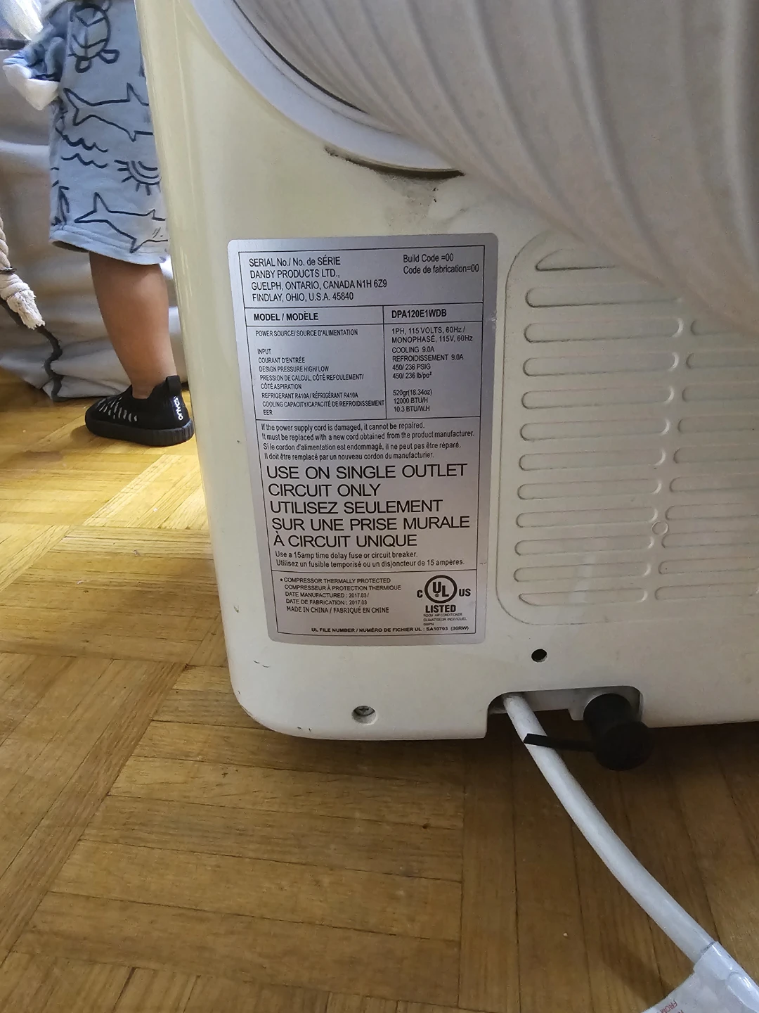 Danby DPA120EWDB Portable Air Conditioner - photo 3