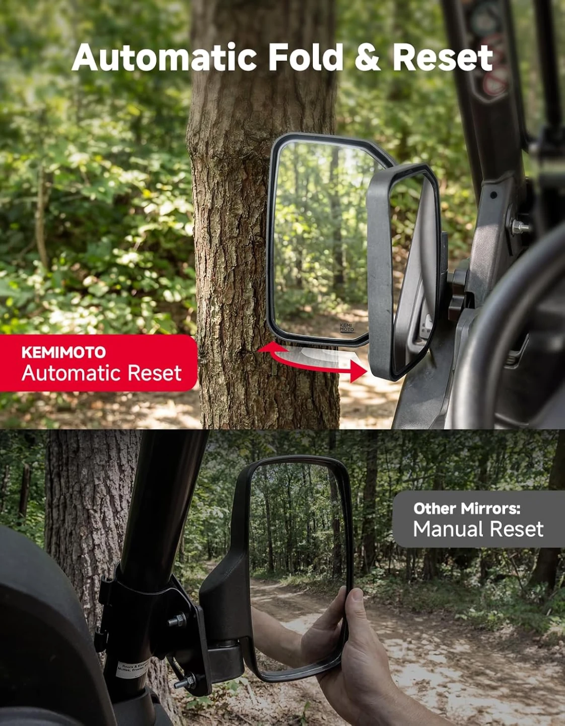 UTV Side Mirrors for Can-Am Defender/Defender Max 2016-2025 - photo 3