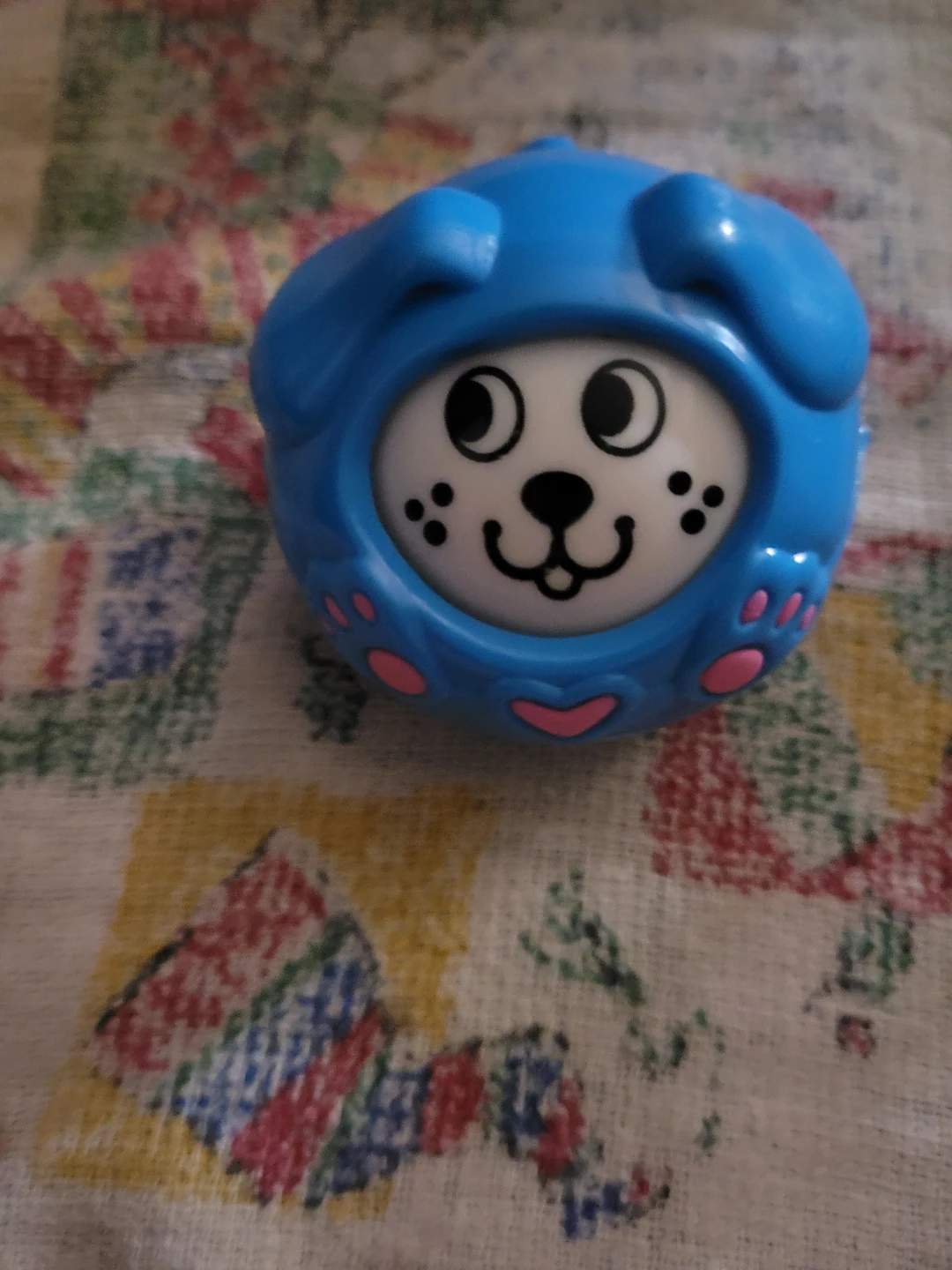 Fisher-Price Roll-a-Rounds blue puppy toy is a vintage 1996