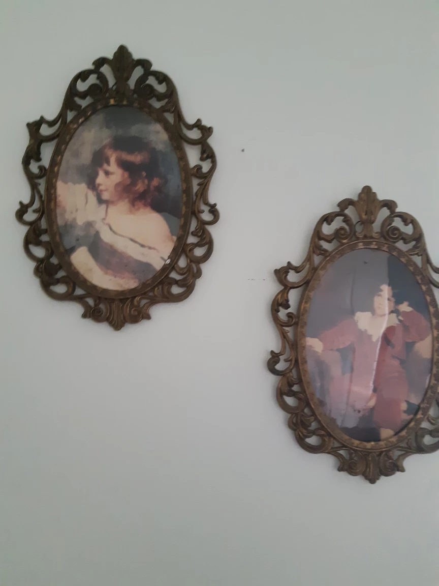 Vintage Oval Framed Prints (Set of 2) - Made in Italy