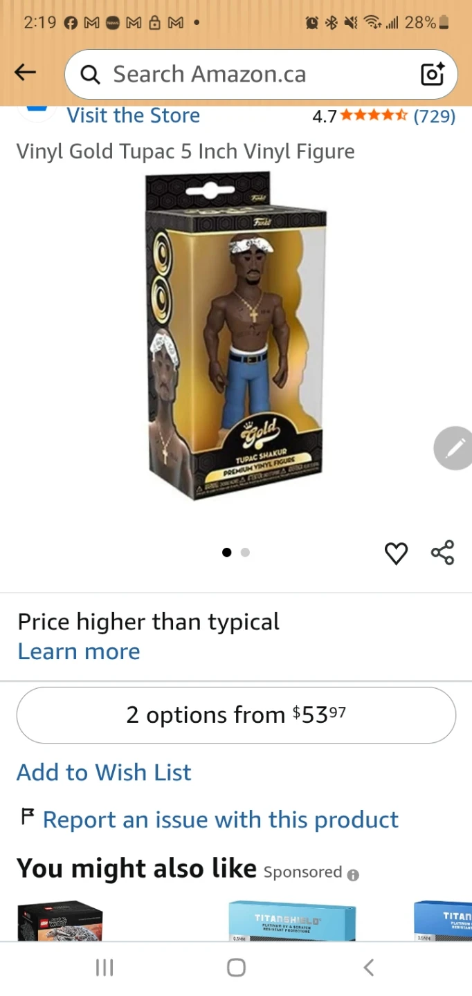 Vinyl Gold Tupac 5 Inch Premium Vinyl Figure