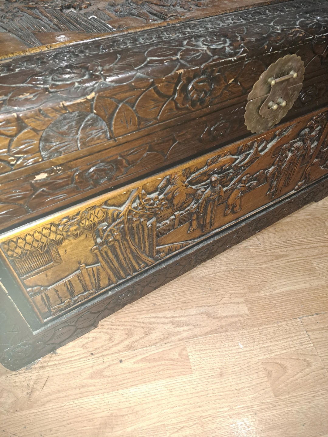 Antique wooden chest