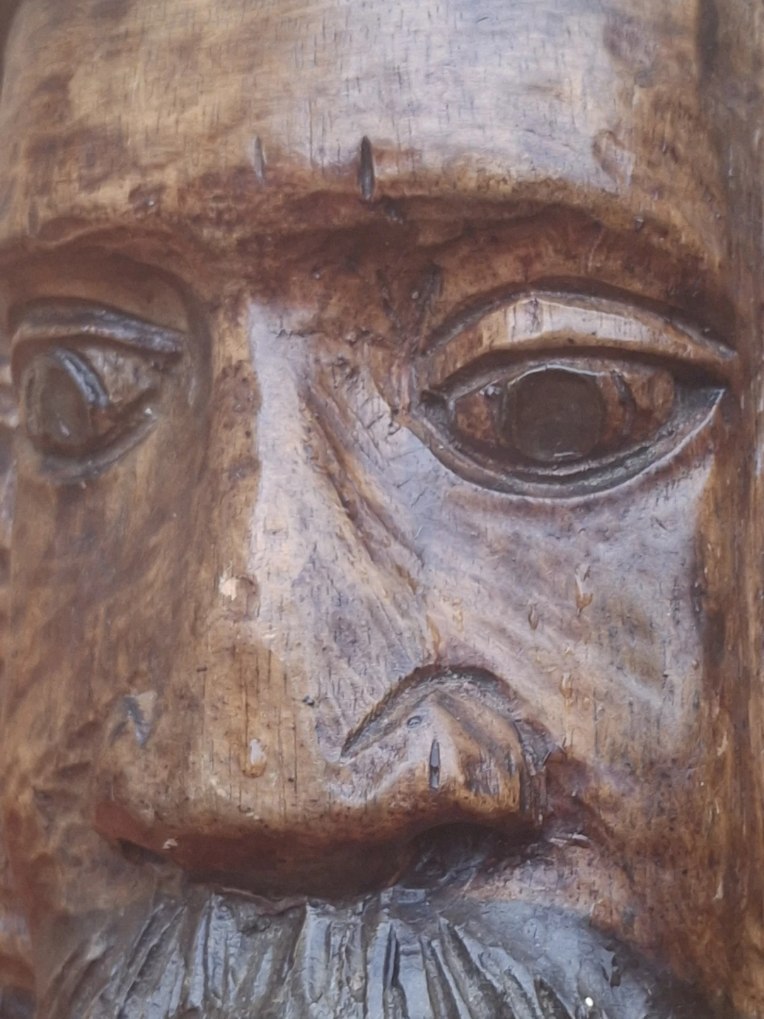 Hand Carved Wooden Mask - photo 4