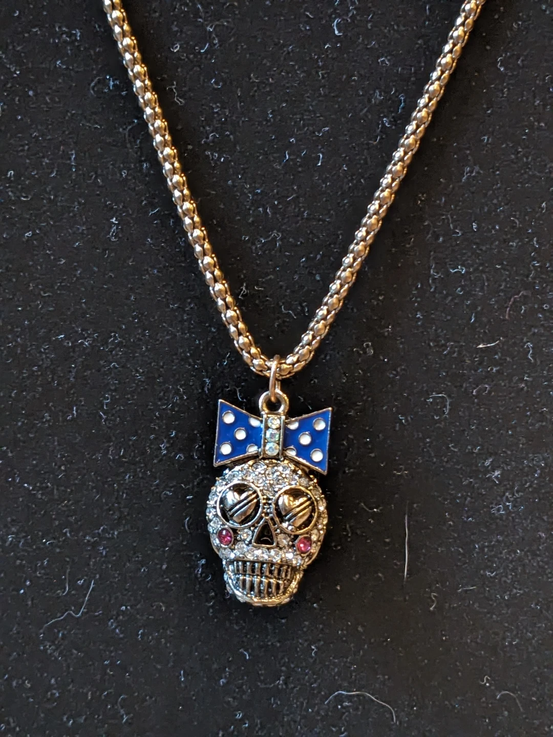 Betsey Johnson Gold-tone Skull Pendant Necklace