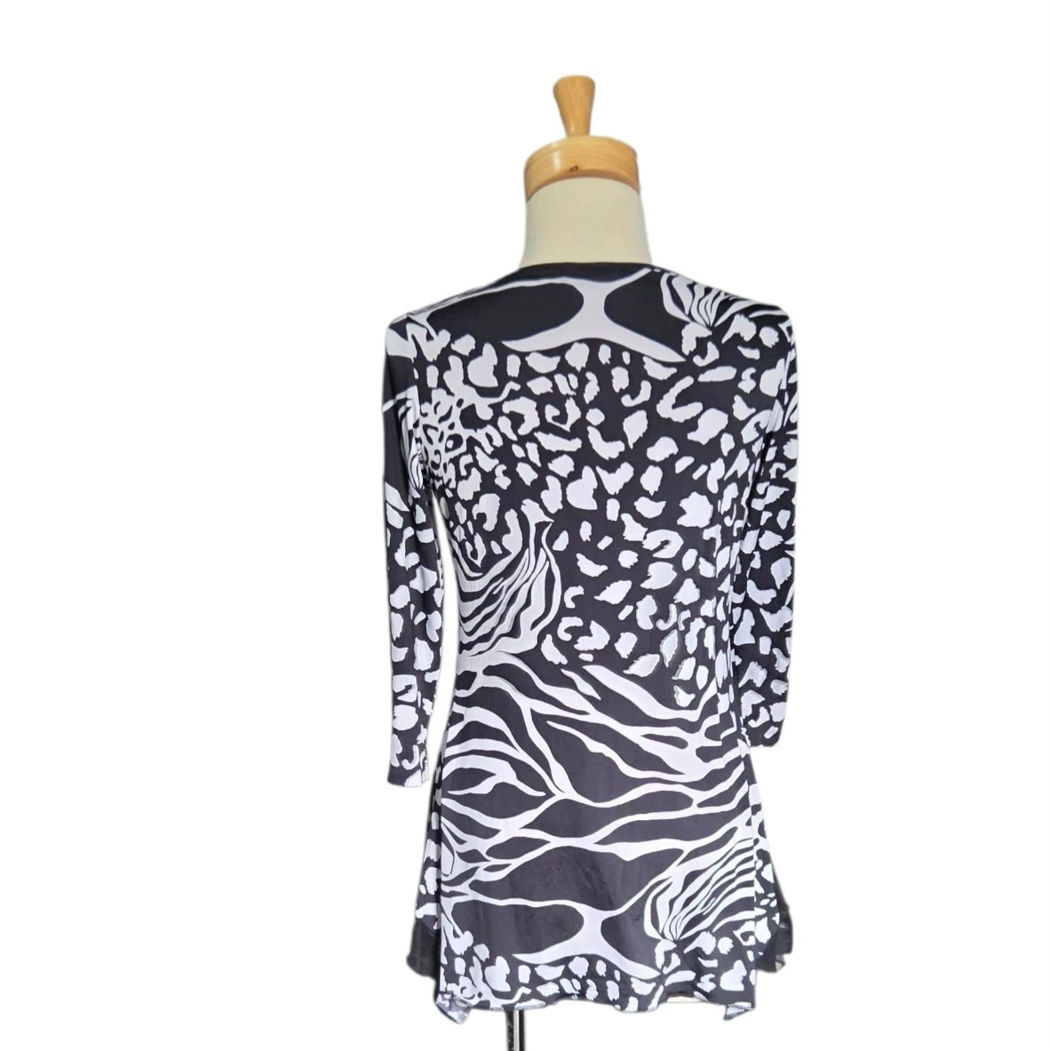 Black & White Animal Print Tunic Top - photo 2