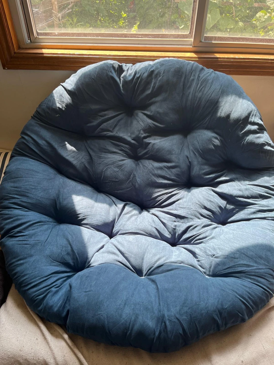 Blue Round Floor Cushion - photo 3