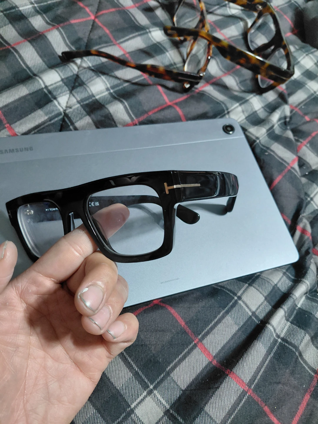 Tom Ford Tortoiseshell & Black Eyeglasses