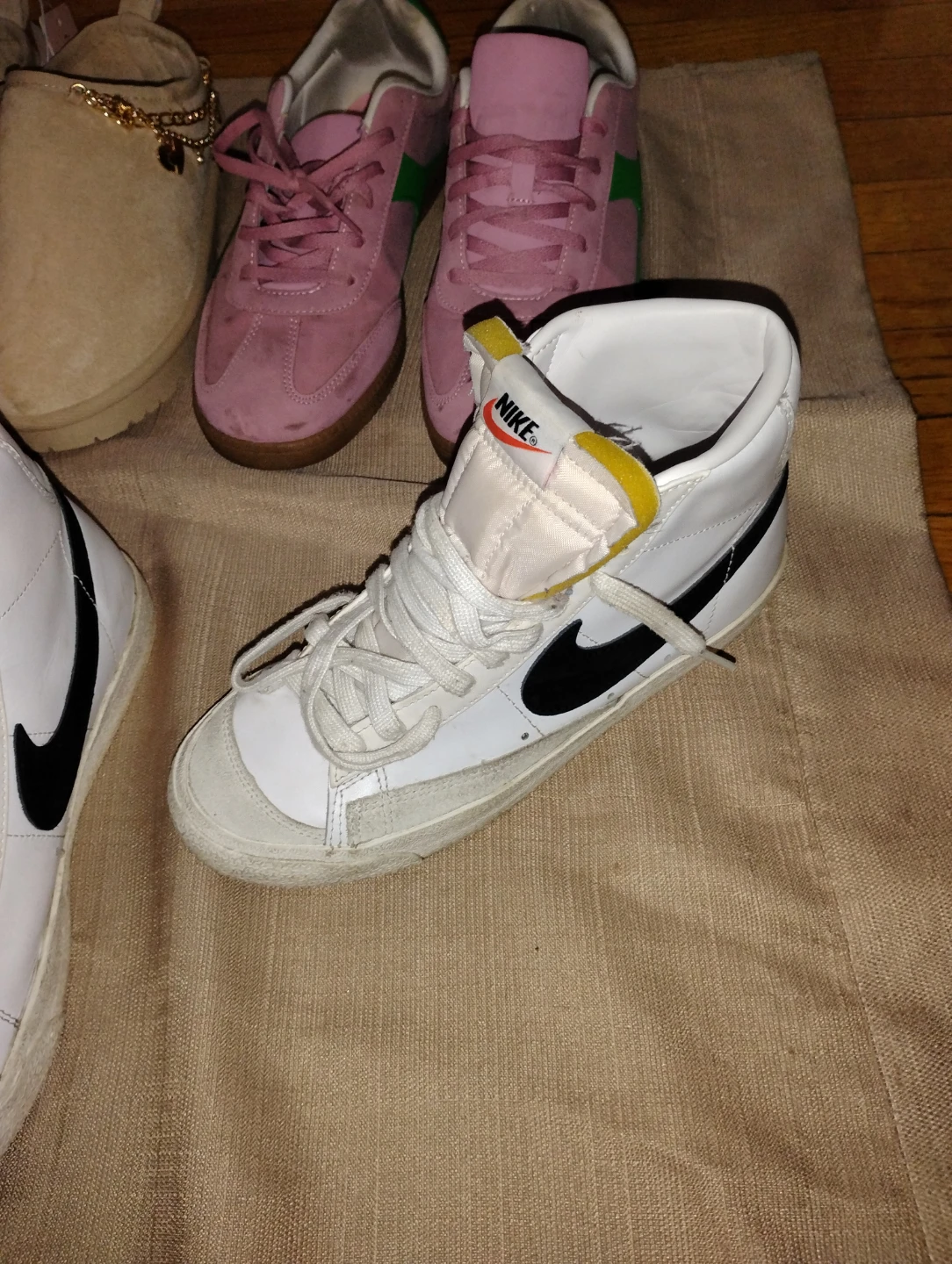 Nike Blazer Mid '77 Vintage White Black High Top Sneakers