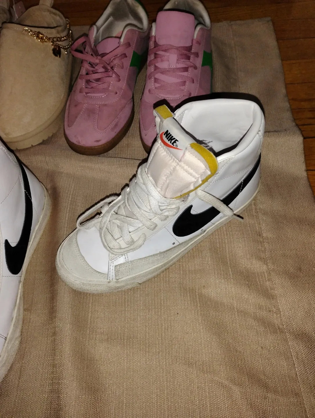 Nike Blazer Mid '77 Vintage White Black High Top Sneakers