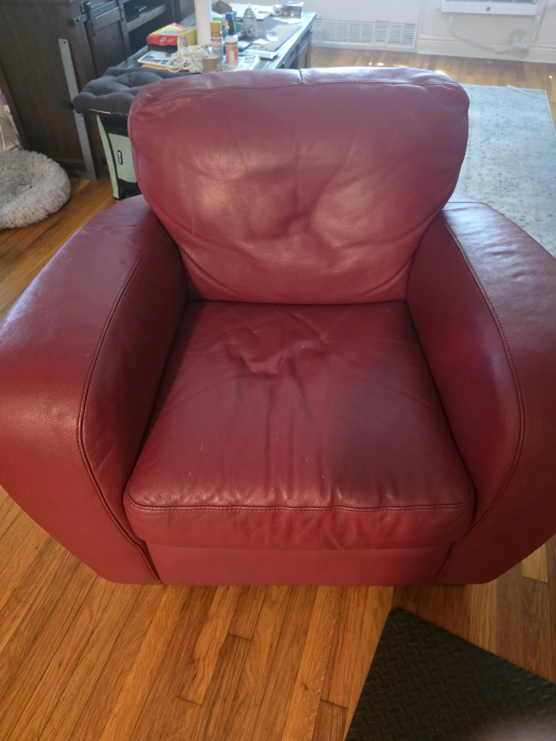 Red Leather Armchair