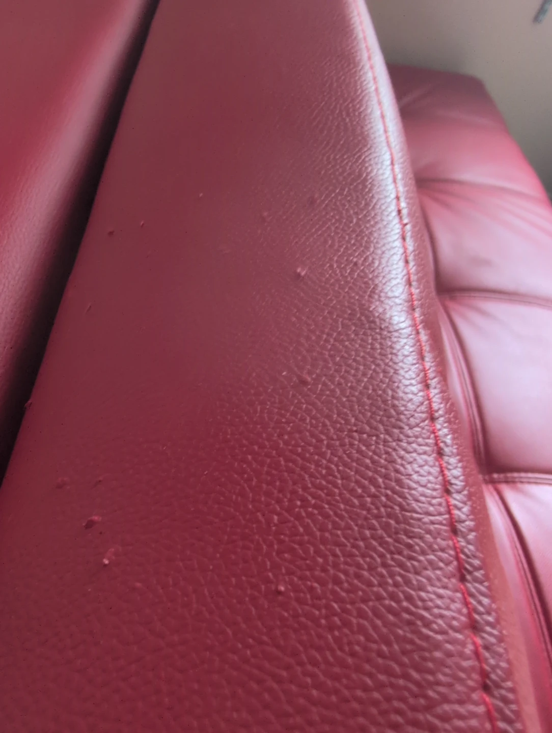 🔴 Red Faux Leather Sofa Bed – Excellent Condition – $280 OBO - photo 4